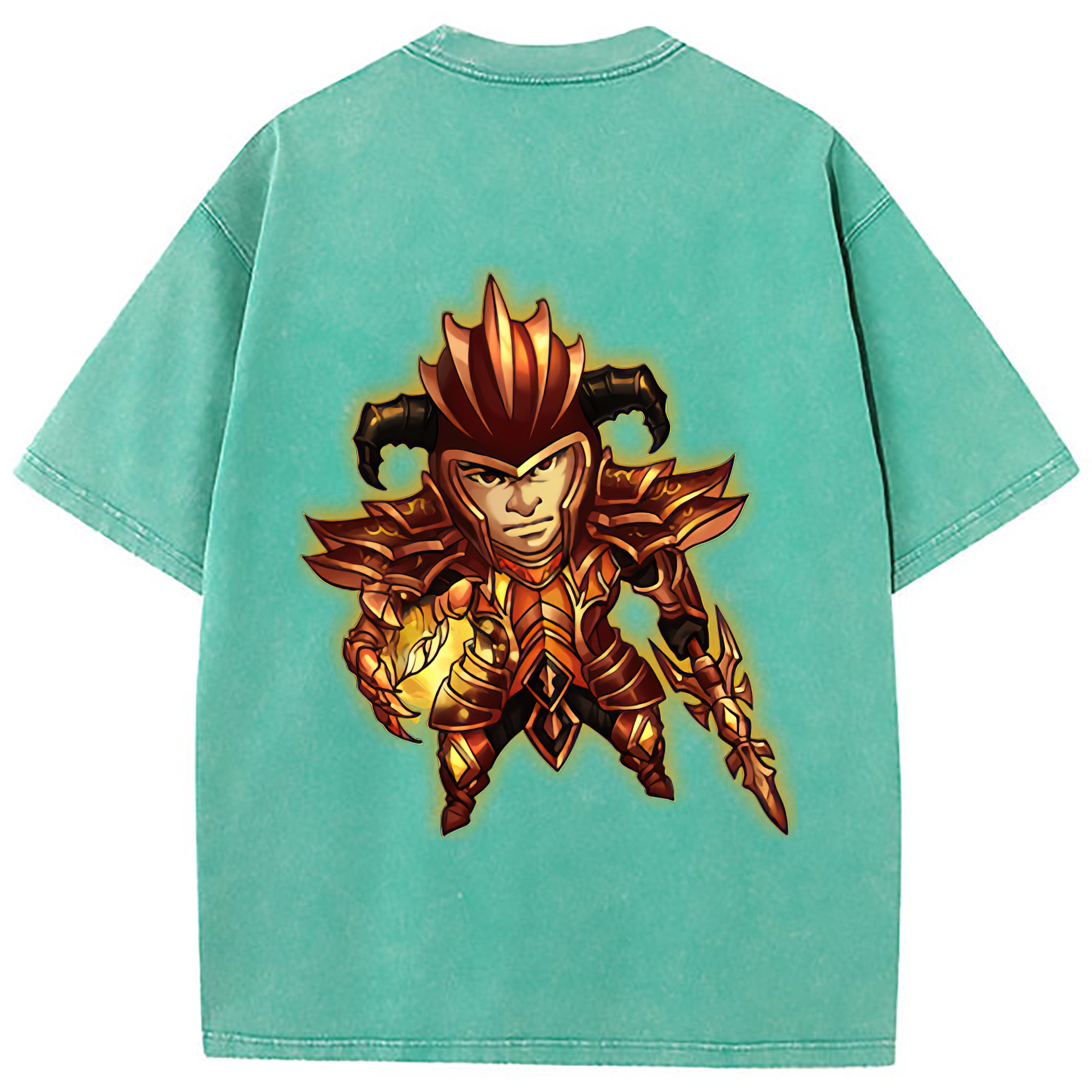 （画像用） リーグ・オブ・レジェンド League of Legends LOL 綿100% ヴィンテージ風 半袖Tシャツ（背面プリント）